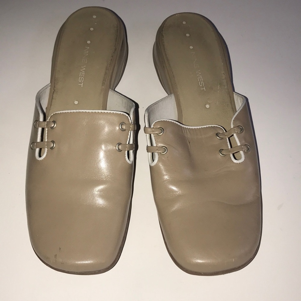 Women’s Nine West Leather Slides